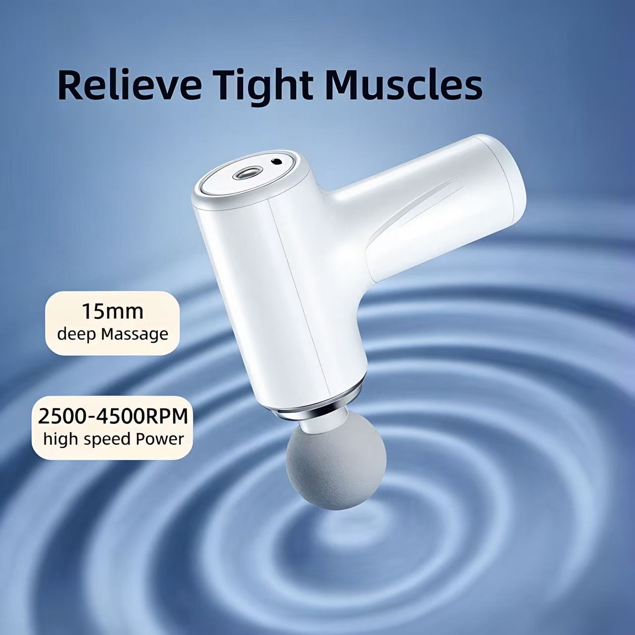 Portable Massage Gun 4 Heads LED Display Deep Tissue Percussion Massager