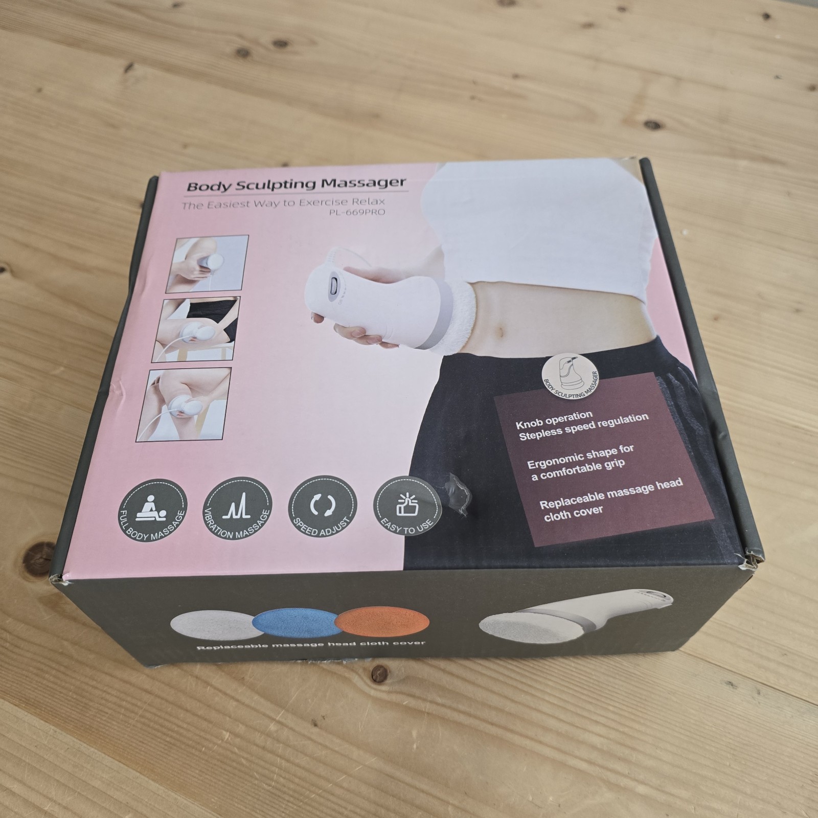 Body Machine Electric Massager 3 Pads, Handheld Full Body Massage Machine for…