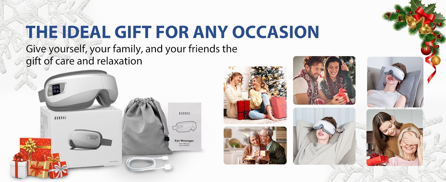 Eye Massager with Heat & Bluetooth Music, Christmas Birthday Gifts for Women …