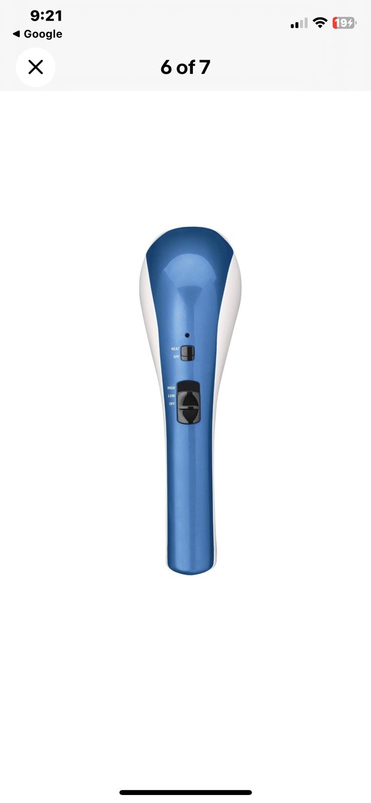 Conair Body Benefits Heated Body Massager, Hand Held ERGONOMIC 4 Attachments