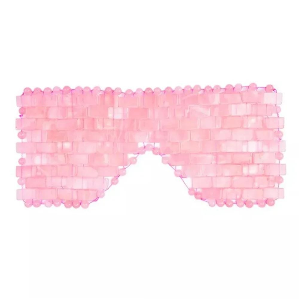 Natural Rose Quartz Eye Mask Massager Jade Relax Sleep Massage Tools Care Stone