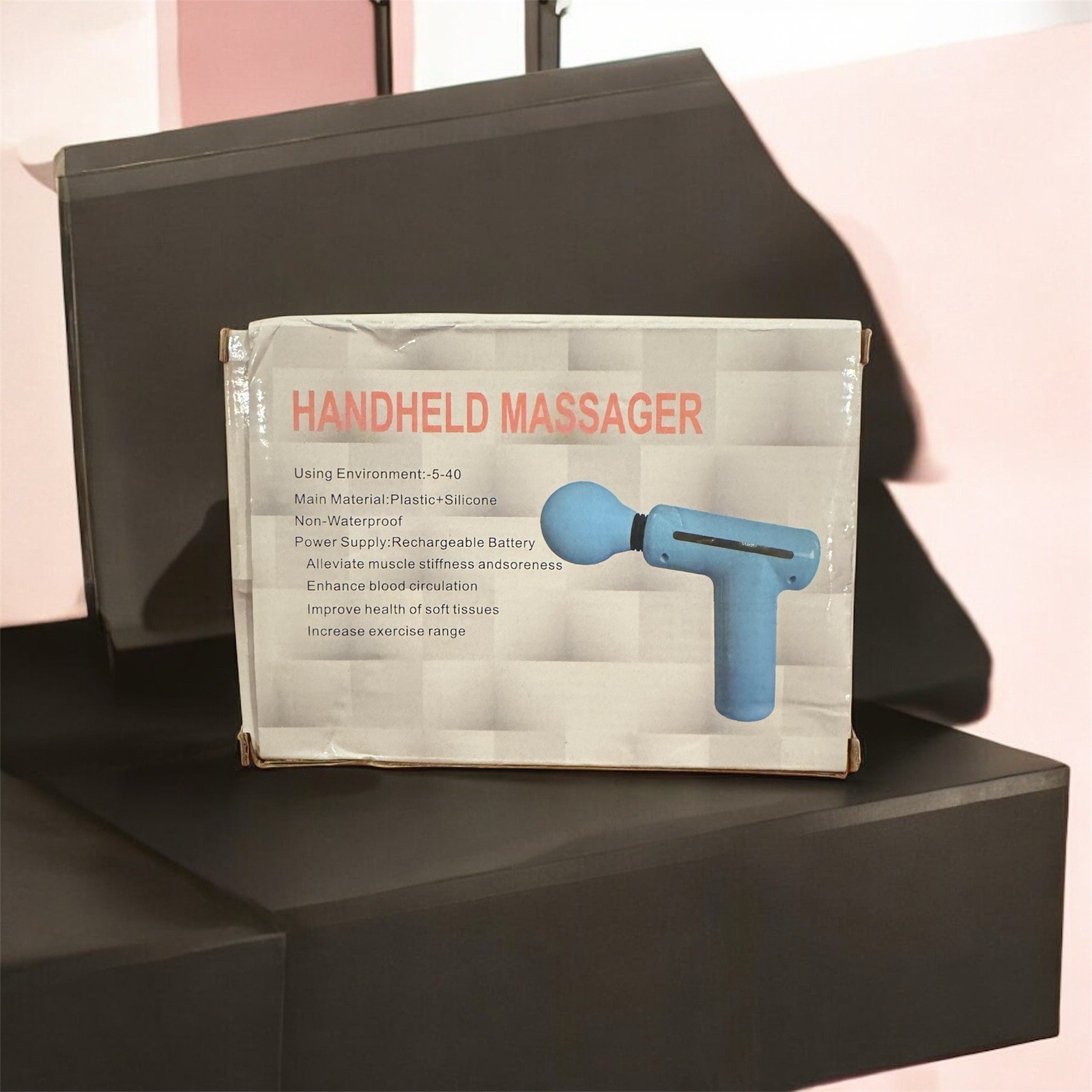 RoHS Mini Massage Gun Deep Muscle Portable USB Charging Blue