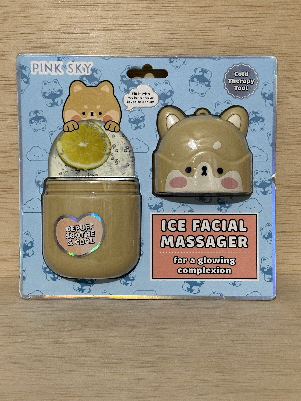 Pink Sky Ice Facial Massager For Glowing Complexion