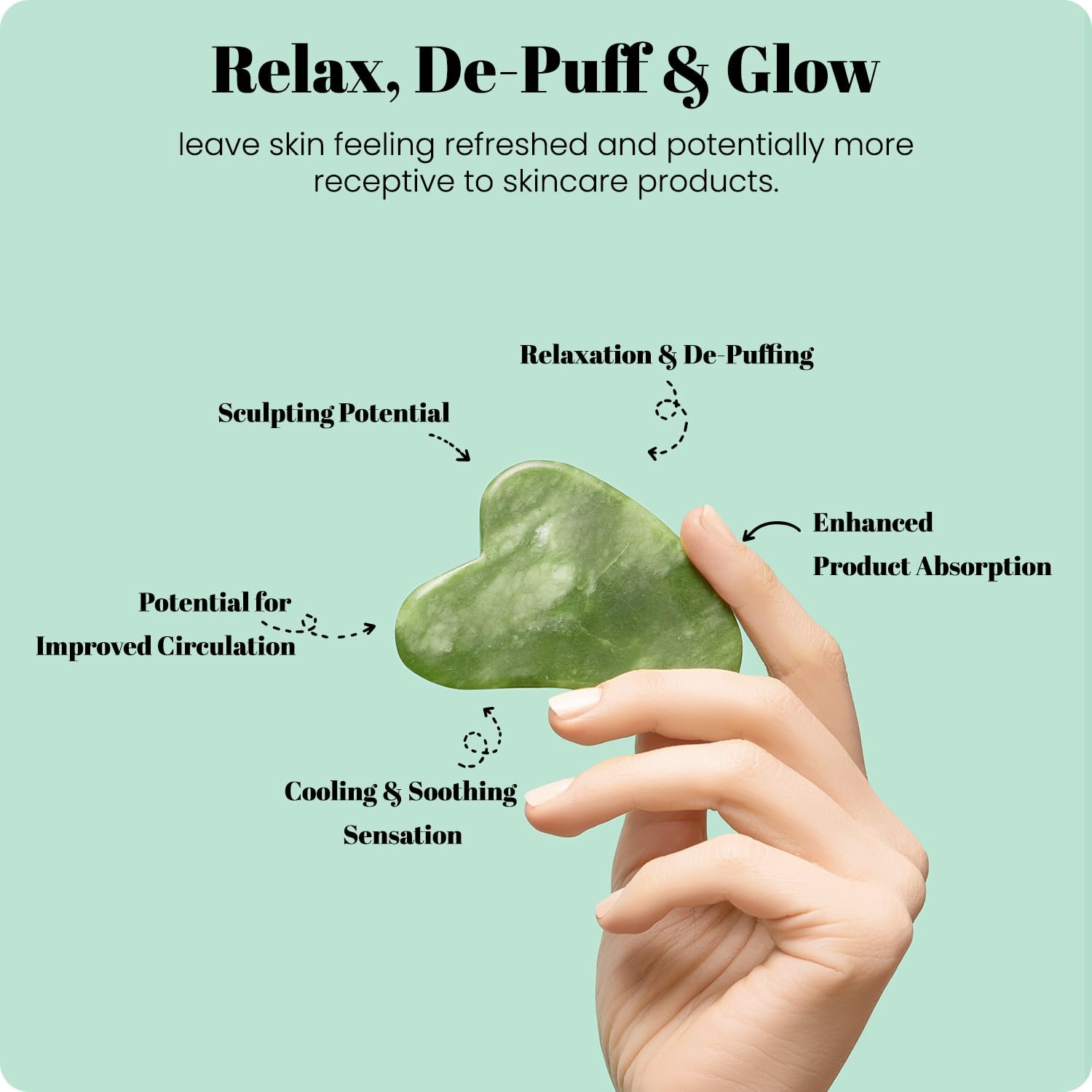 ROSELYNBOUTIQUE Gua Sha Facial Tools & Jade Face 2 Count (Pack of 1),