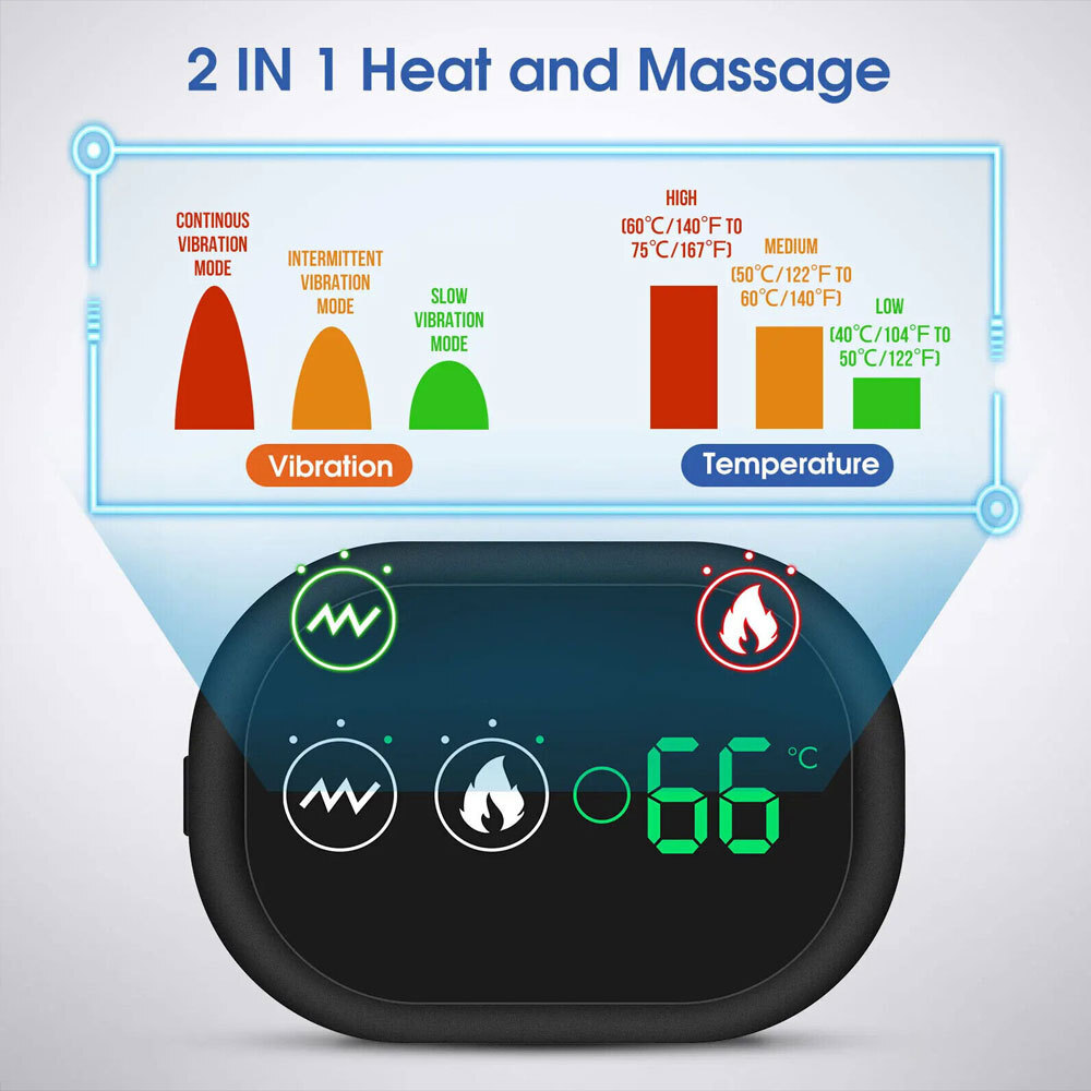 Electric Heated Shoulder Massager with Vibration Massage Brace Joint Pain Relief