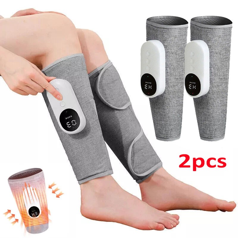 2pc Leg Massager Cordless Calf Air Compression Massager for Pain Relief Recovery