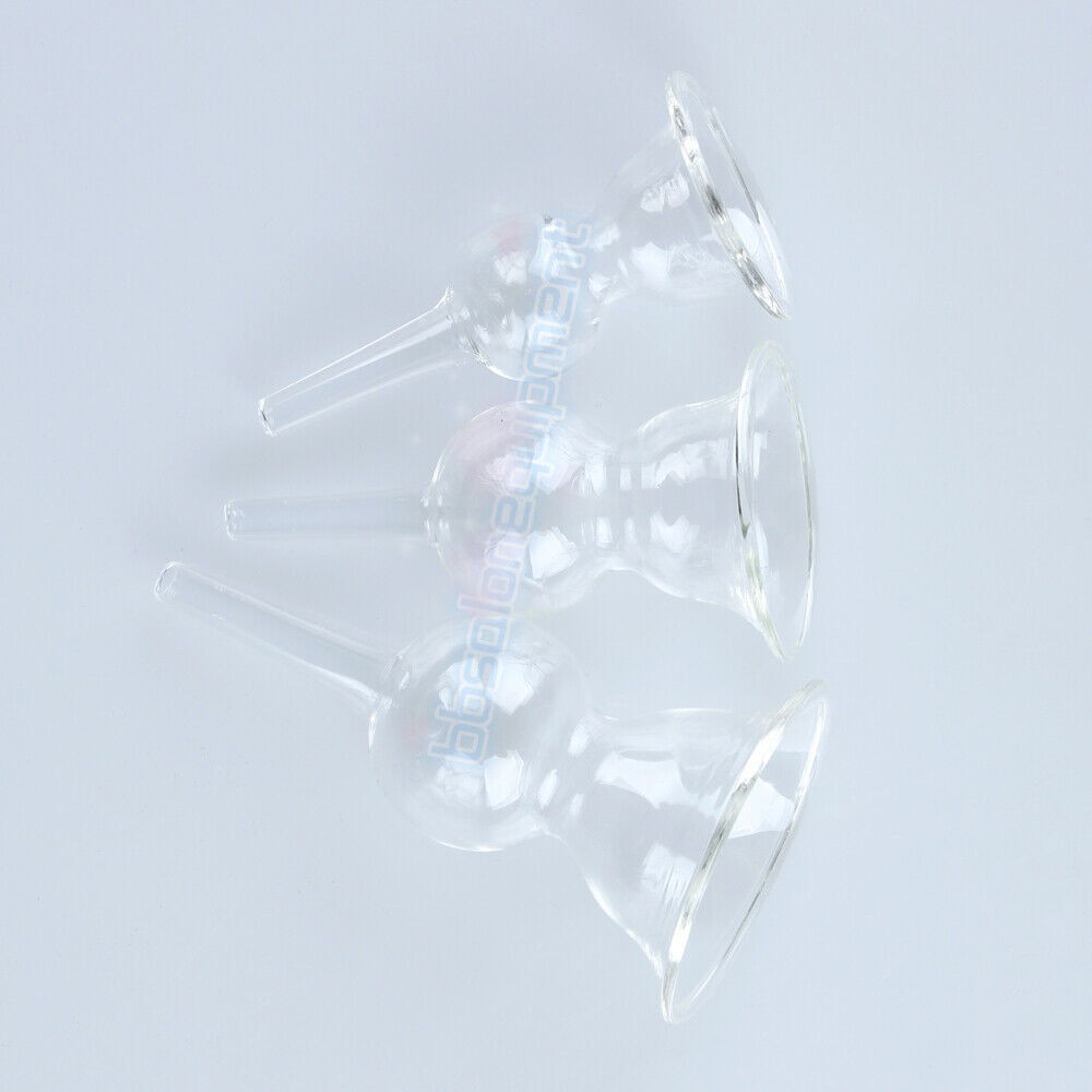 3PCS Breast Glass Cup Attachement Use With For Vacuum Breast Care Beauty Machine
