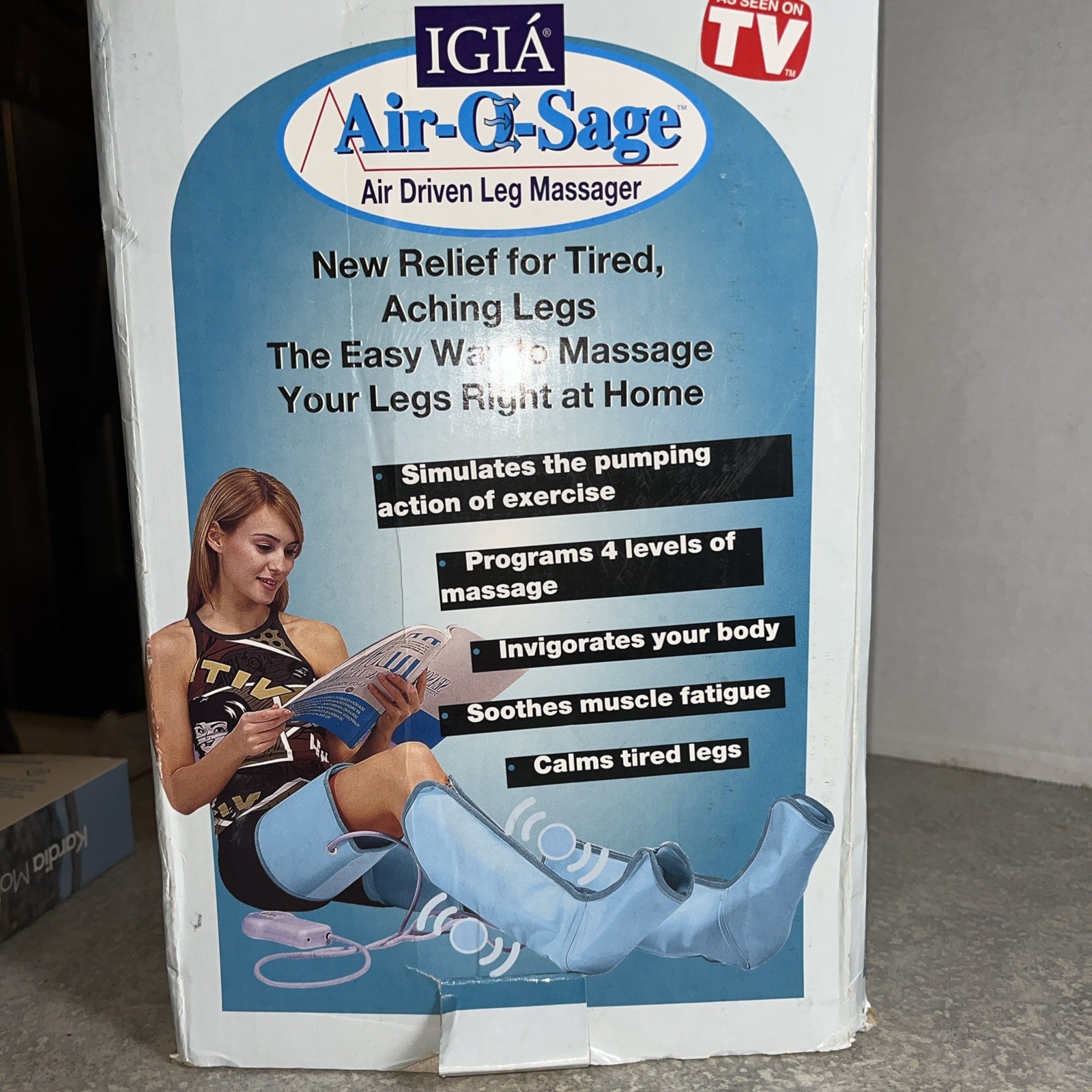 Air-O-Sage Air Driven Leg Massager for Circulation &Pain Relief Adjustable-746