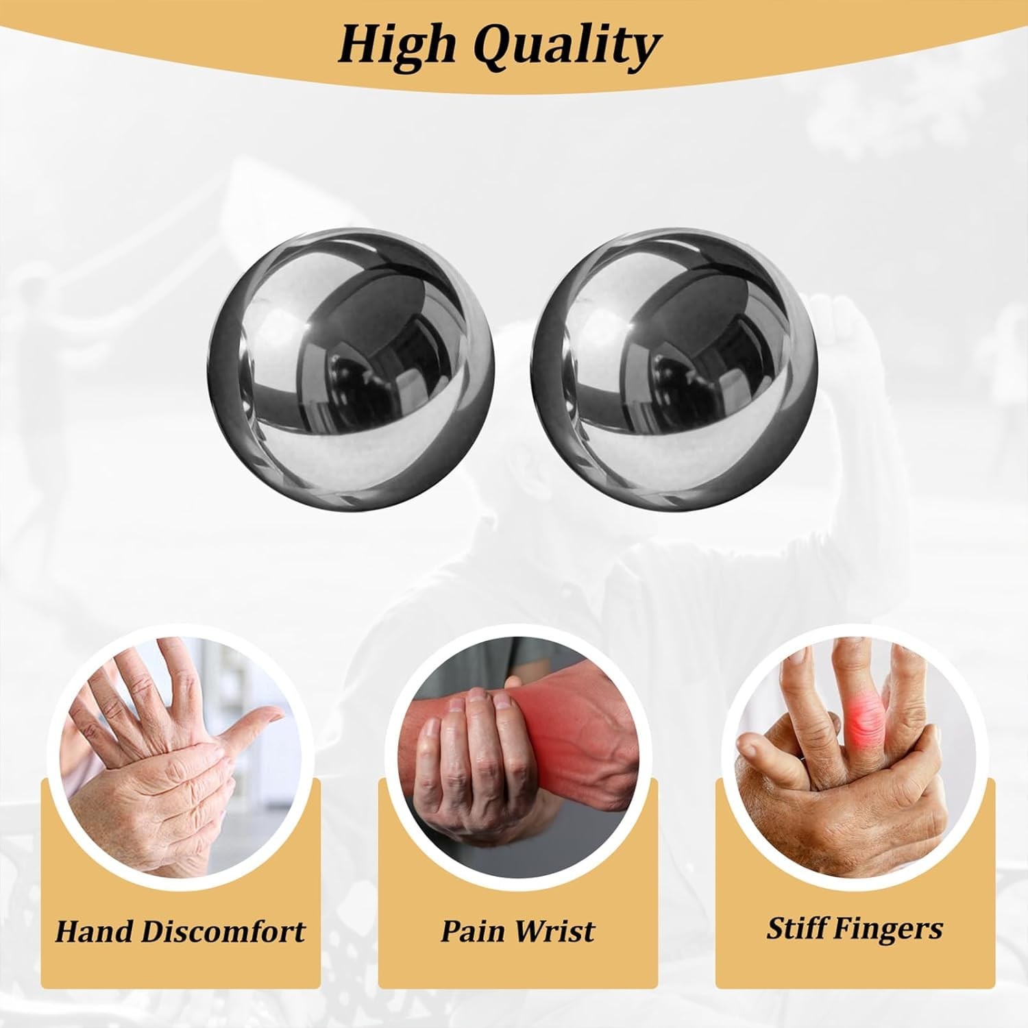 1.5-inch Stainless Steel Chiming Baoding Balls Chinese Health Balls for Hand …