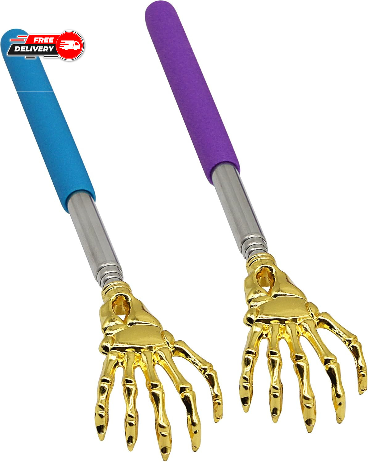 Back Scratcher Hand Massager Backslap(2- Pack) Portable Extendable Telescopic Me