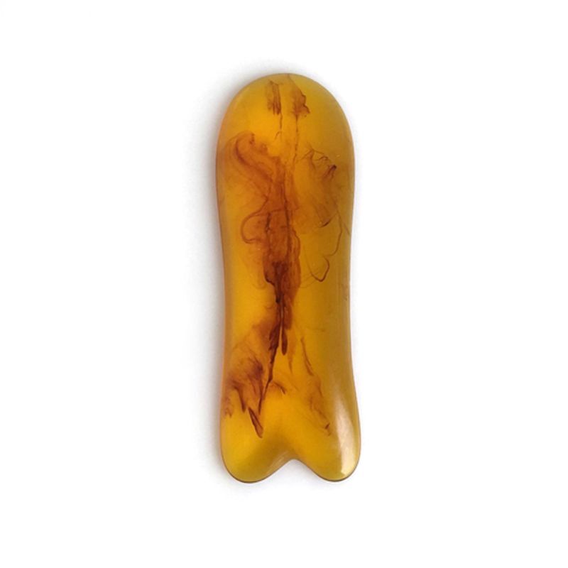 7pcs Natural Resin Amber Massage Scraping for Face Neck Gua Sha Scraper Therapy