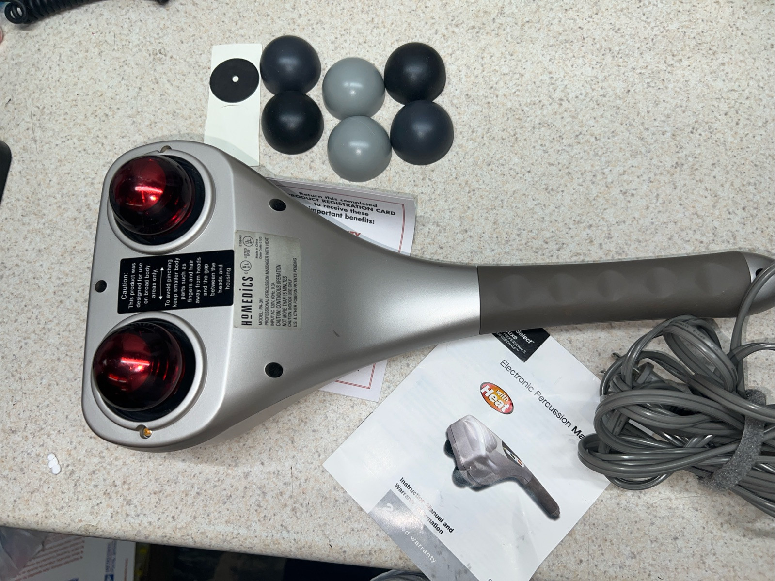 Homedics Therapist Select Deluxe Electronic Percussion Massager w/ Heat PA-3H