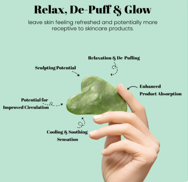 ROSELYNBOUTIQUE Jade Roller Gua Sha Facial Tools Set Face Roller Skincare New