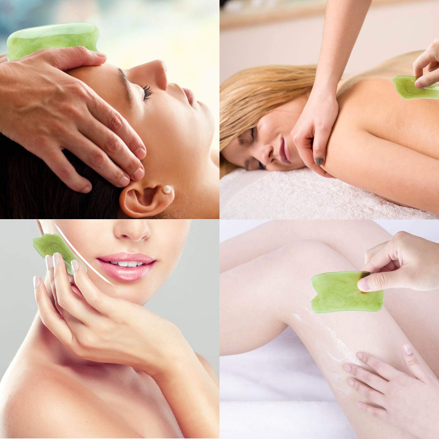 7 Pieces Gua Sha Scraping Massage Tool,Natural Resin GuaSha Tool Massage Tool…