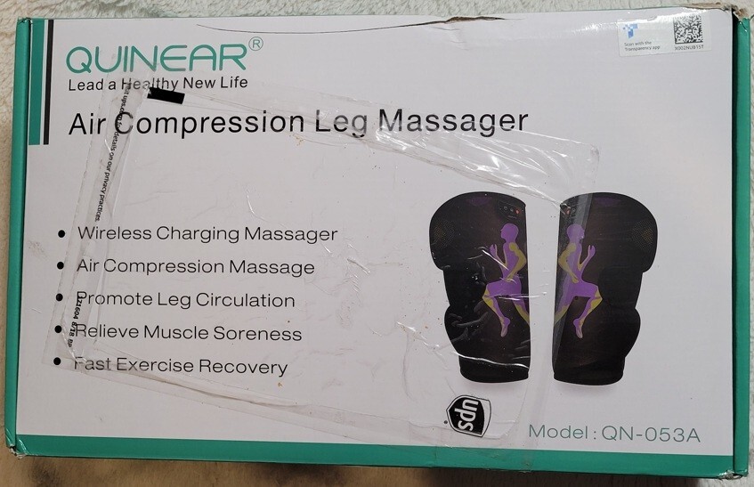 Quinear Air Compression Leg Massager QN-053A Wireless Charging Massager **NEW**