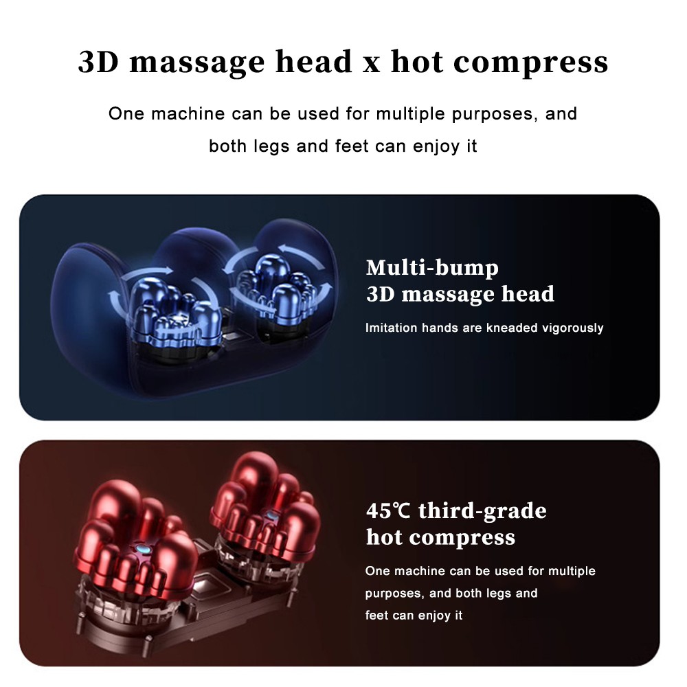 Heated Shiatsu Foot Calf Massager Machine Kneading Rolling Heat Pain Relief AEH