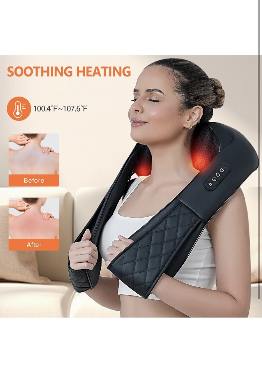 Neck, Back, Legs, Back, Waist, & Abdomen Massager Rechargeable With Heating