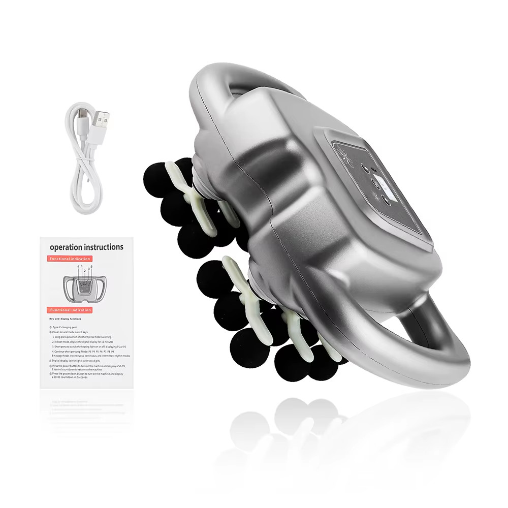 24-Head Fascia Gun 9 Modes High Frequency Vibration Body Massage Gun Back Neck S