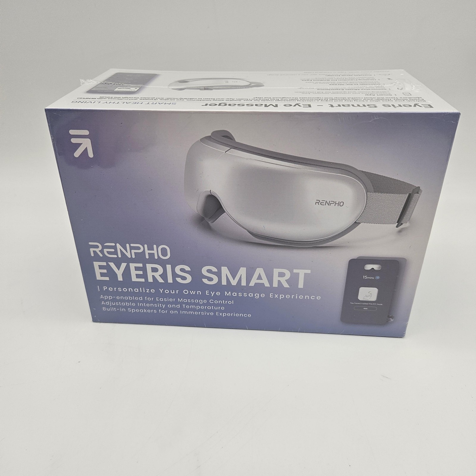 RENPHO Eyeris Smart Eye Massager Heated Bluetooth App Control RE-EM001S Gray