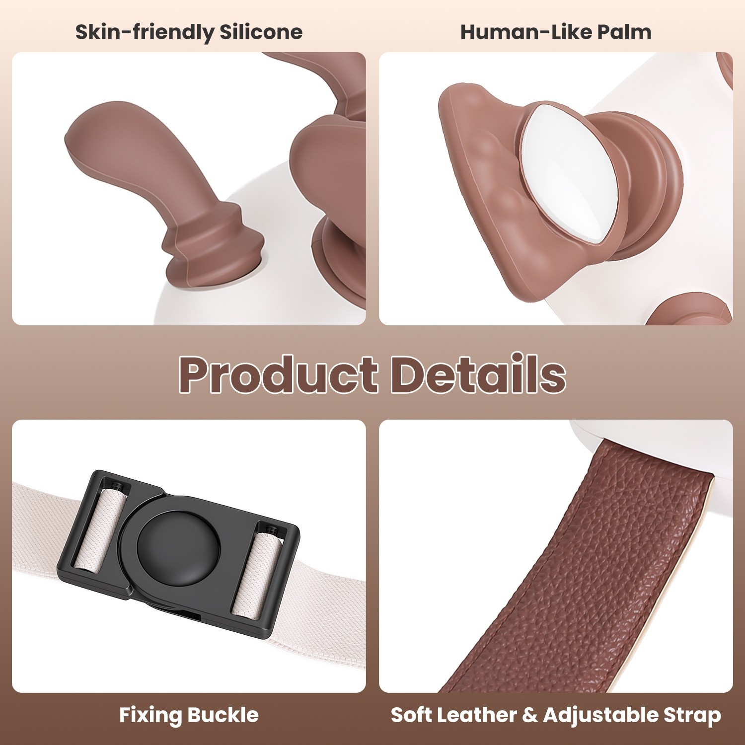 1Pc Human Like Neck Massager With Heat Cordless Neck Massager For Pain Relief De