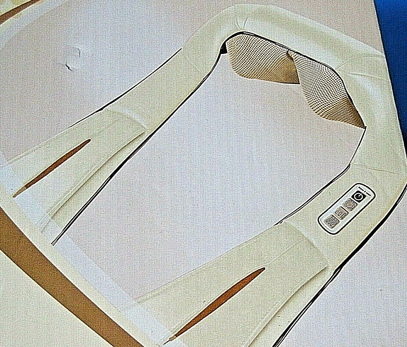 NEKTECK SHIATSU Kneading Massager w Heat Function 8 MASSAGE ROLLERS LMS-801 NEW