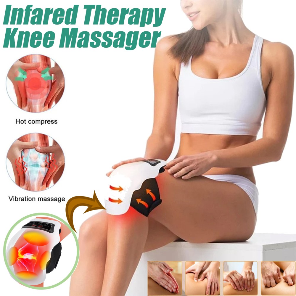 Cordless Infared Therapy Knee Massager with 3 Levels Heat & Vibration Massage US