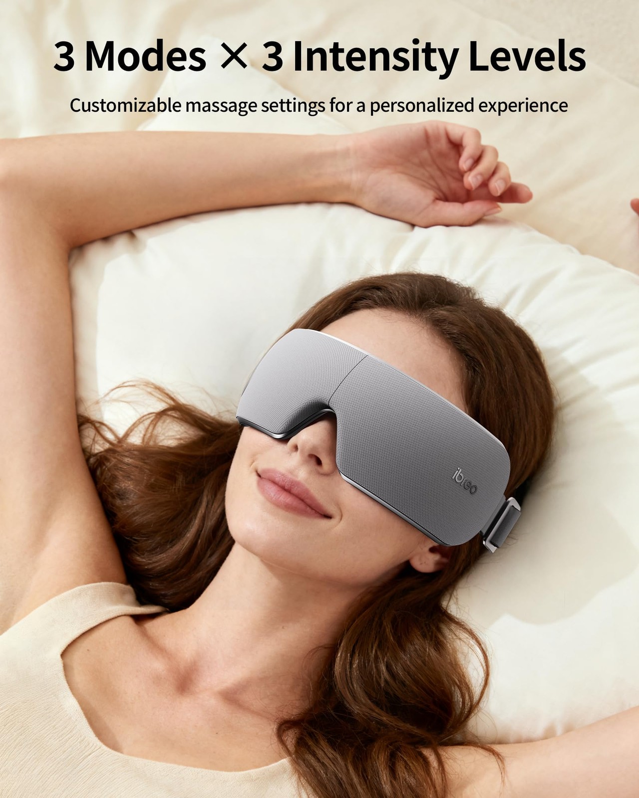 Eye Massager for Migraines with Temple Massage, Heat, Air Compression &Blueto…