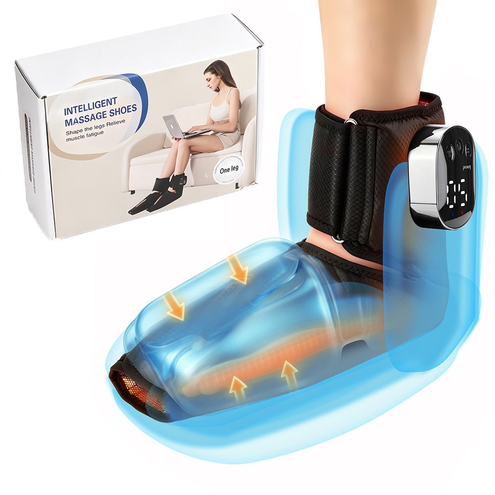 3 Modes Airbag Compression Foot & Ankle Massager with Heat Vibration Pain Relief
