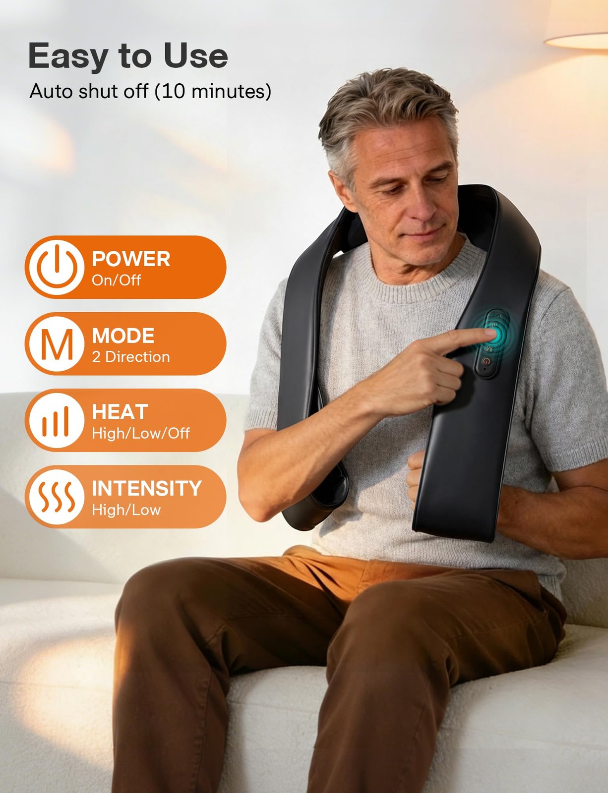 Neck Massager with Heat, Cordless Deep Tissue Massage for Neck and Shoulders,…