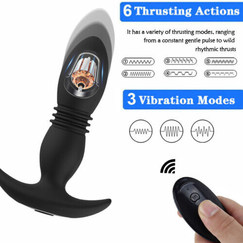 Multi Speed Telescopic Prostate Massager Vibration Machine Women Men Waterproof