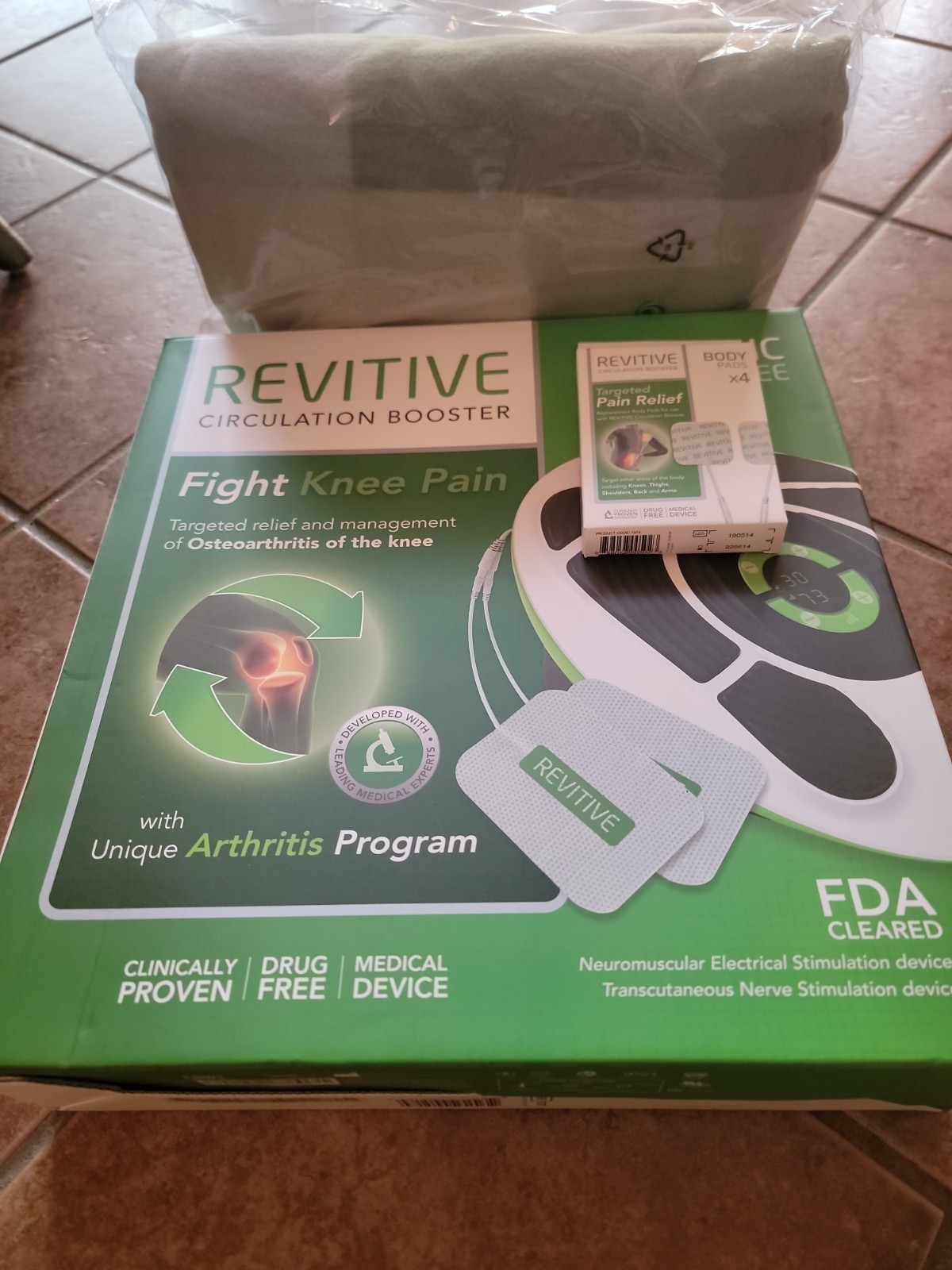 Revitive Arthritis-Knee Circulation Booster Model 2836AB Leg Massager EMS TENS