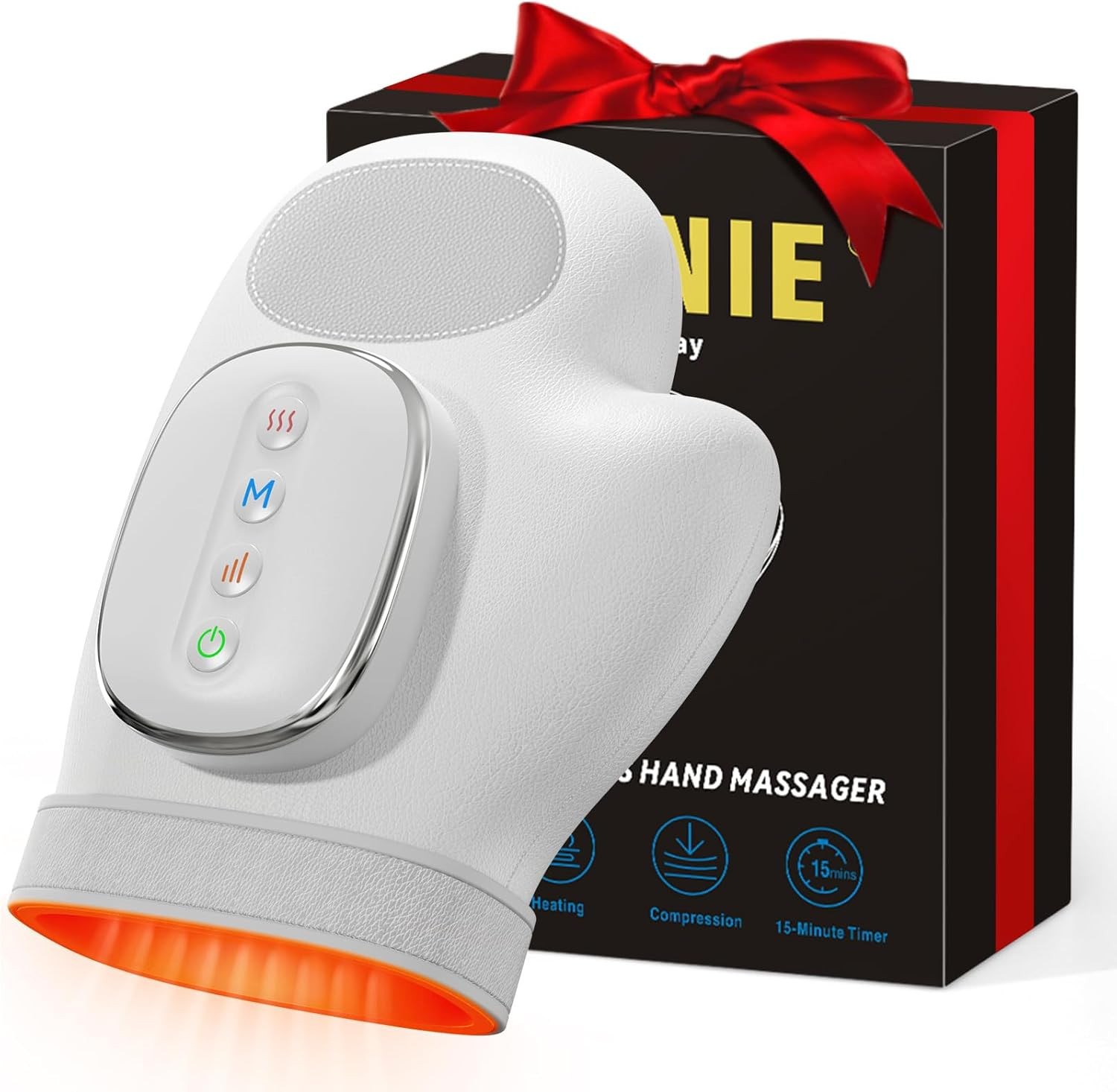 Hand Massager with Heat and Compression: Cordless Hand Massage Glove with 3 Mode