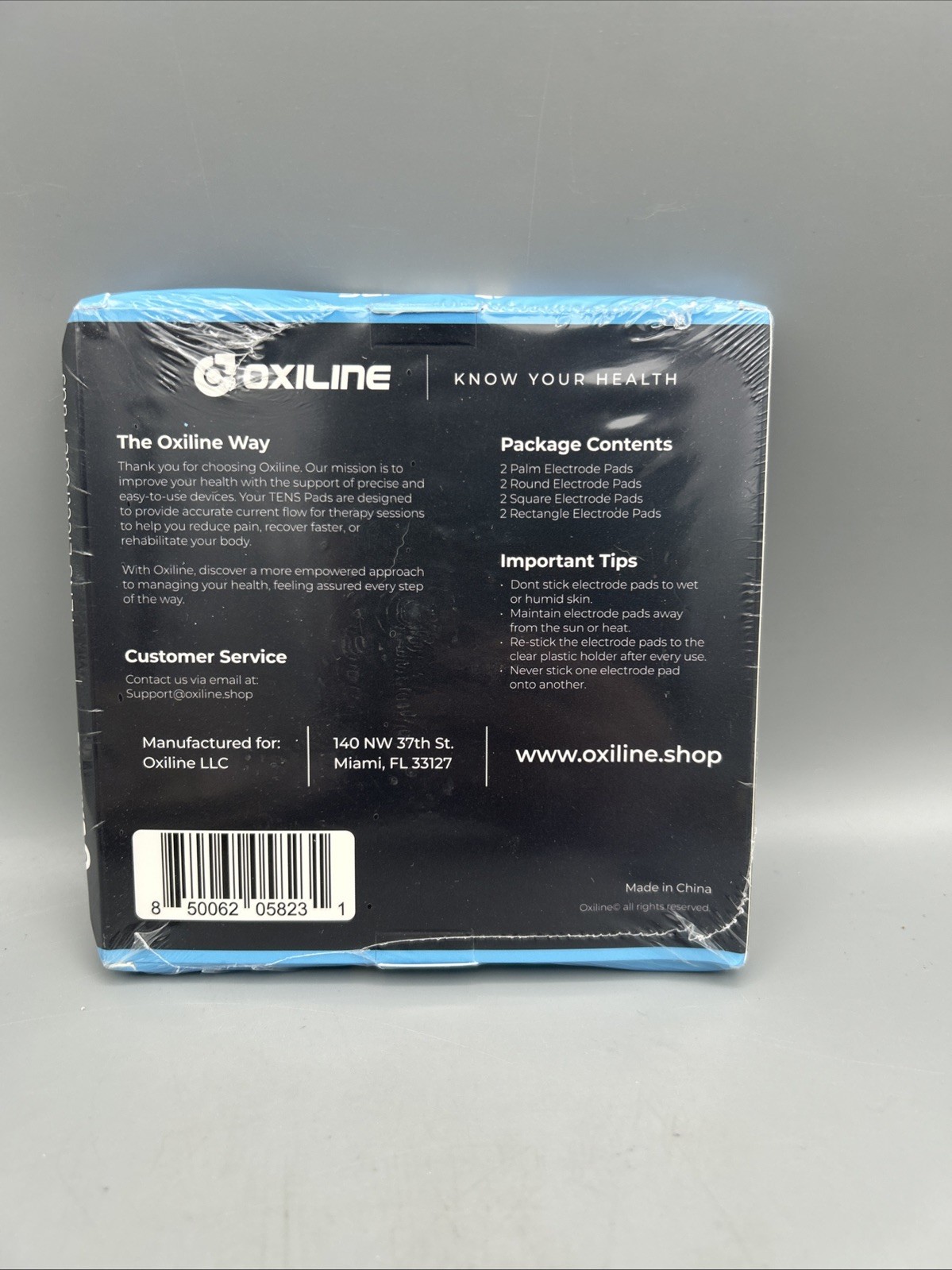 Oxiline Tens Electrode Pads Variety Pack Set Of 8