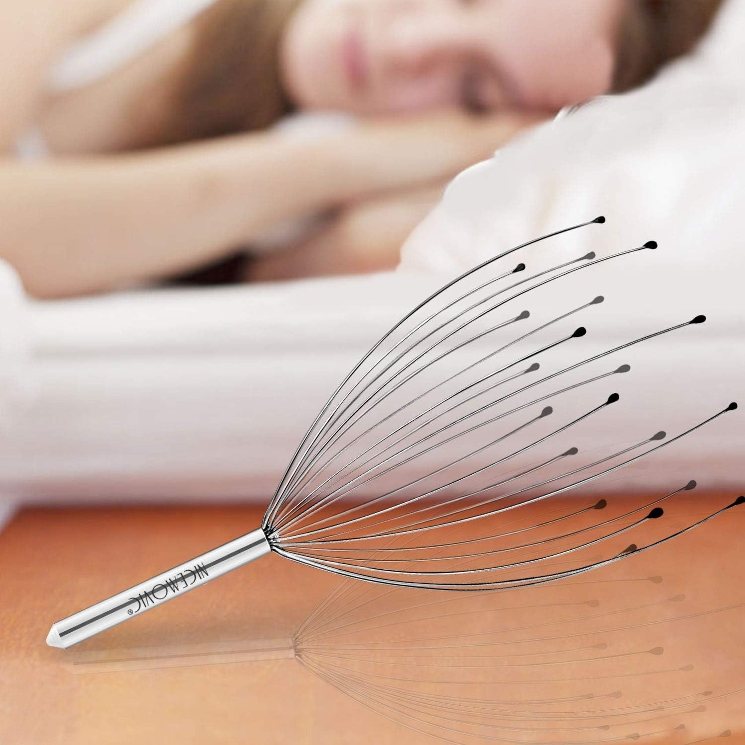 2 Pack Head Scalp Massager Stress Relief Gift Set Silver 20 Fingers Scratcher ✨