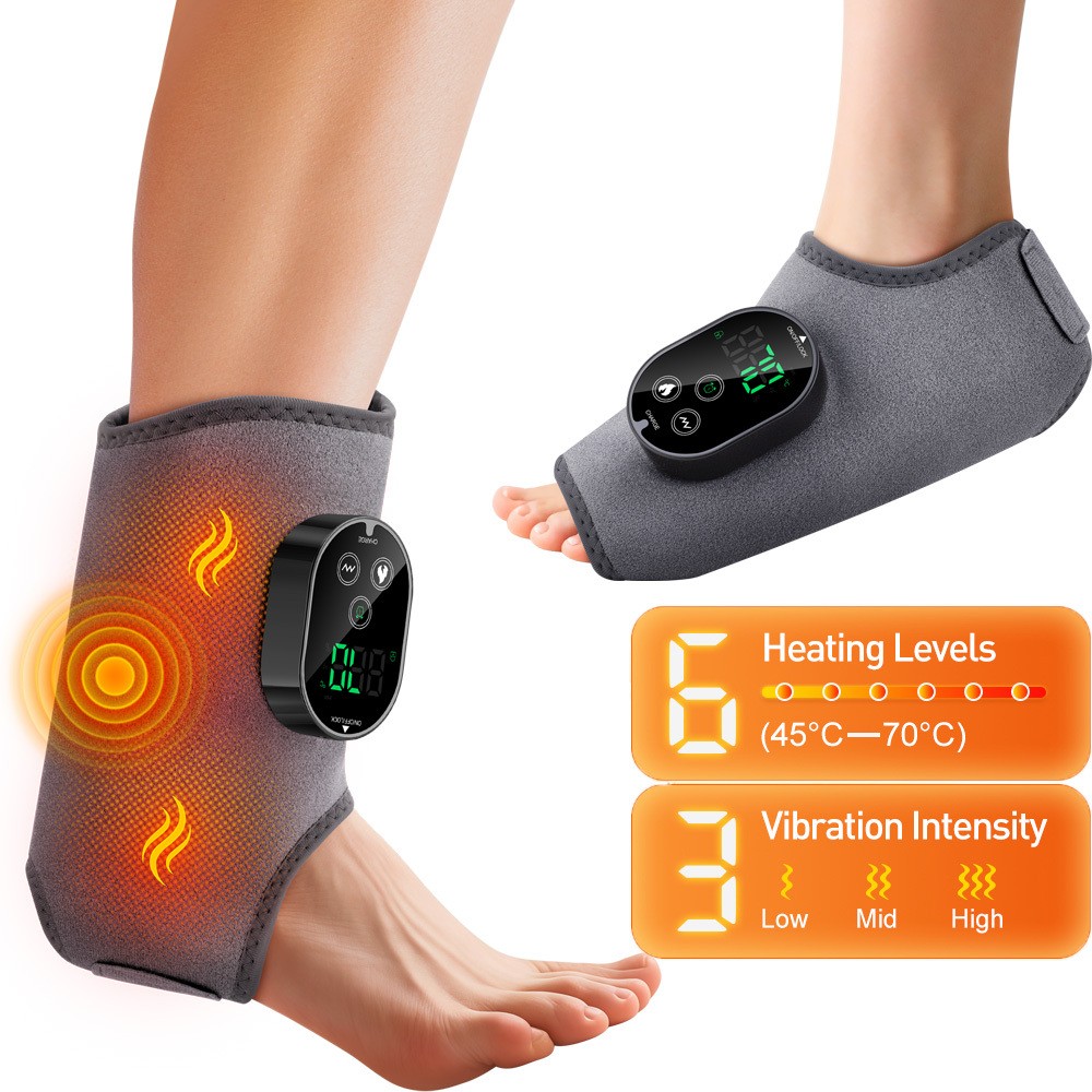 3000mAH Electric Foot Ankle Massager for Pain Relief Heating Vibration Therapy