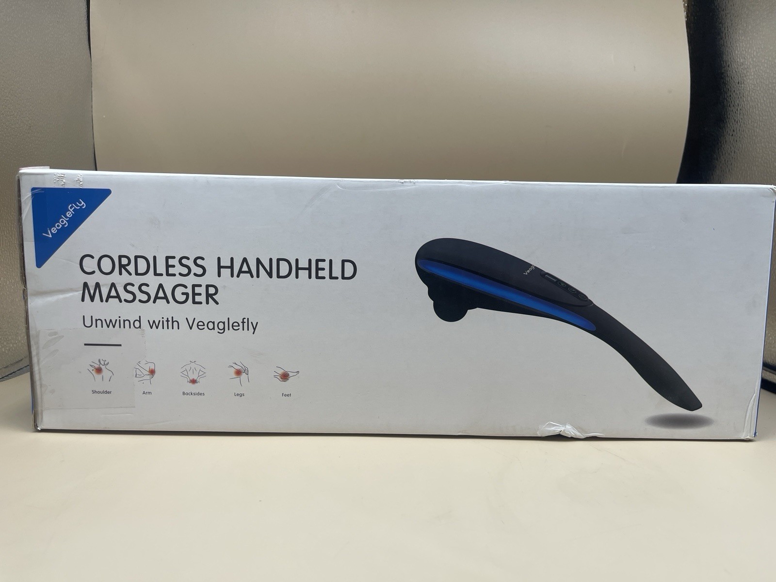 Veaglefly Cordless Handheld Massager Electric Deep Tissue Percussion Back 6 Node