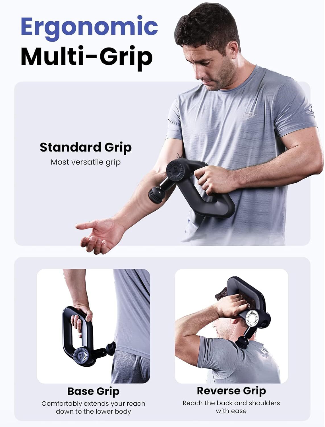 Massage Gun Muscle Deep Tissue for Athletes, Portable Percussion Pain Relief NEW