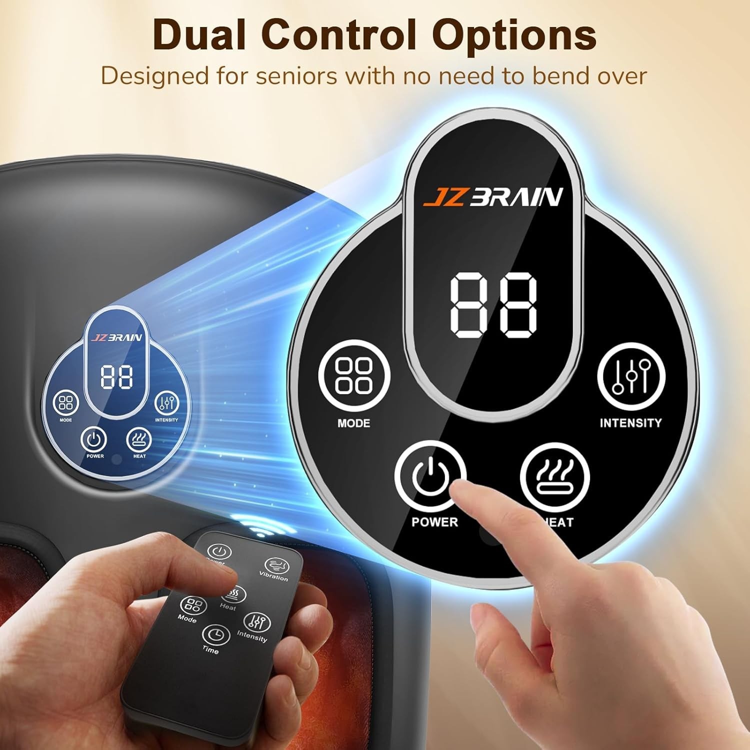 Foot Massager Machine with Heat Shiatsu Deep Kneading for Tired Muscles FSA/HSA