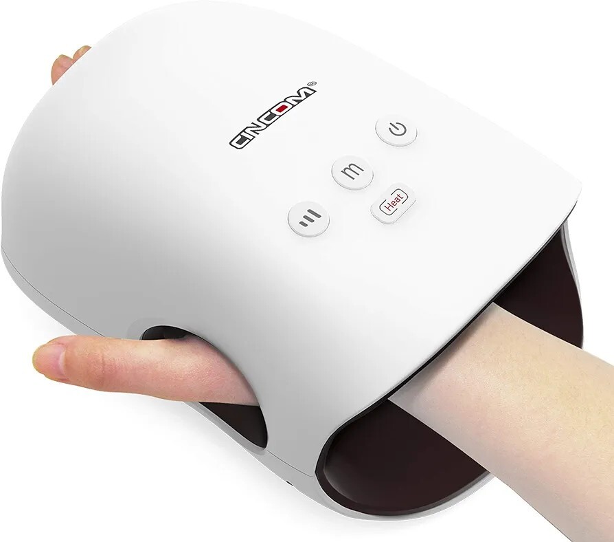 NEW! Cincom CM-026H White Handheld Rechargeable Cordless Hand Massager With Heat