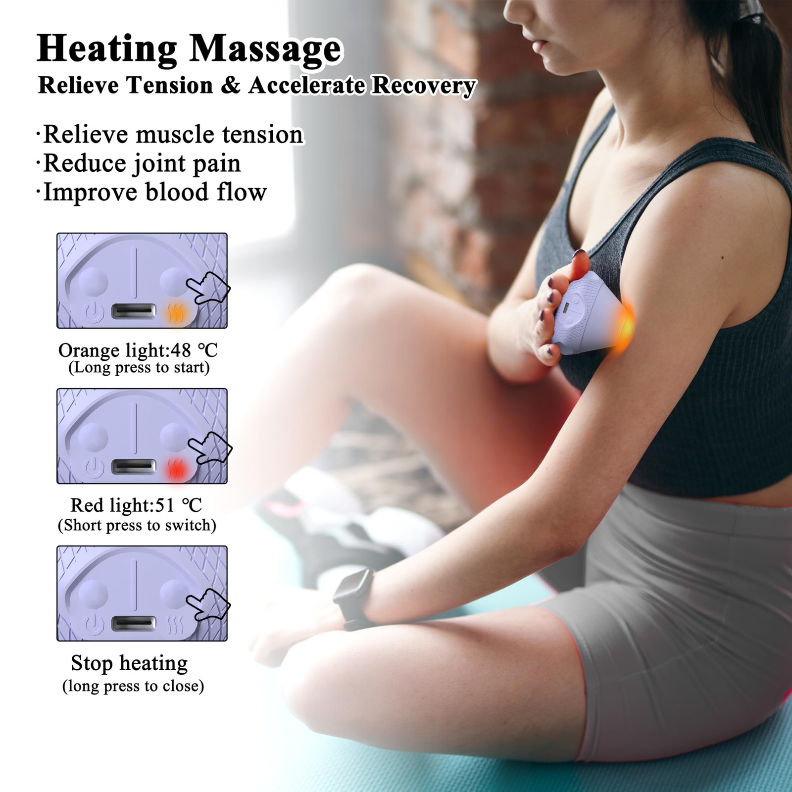Mountable Massage Ball with Suction Cup Pinpoint Deep Tissue Muscle Knot & So…