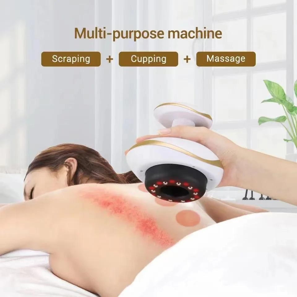 Home Electric Cupping Massage Vacuum Suction Cup Heating Body Fat Burner Tool