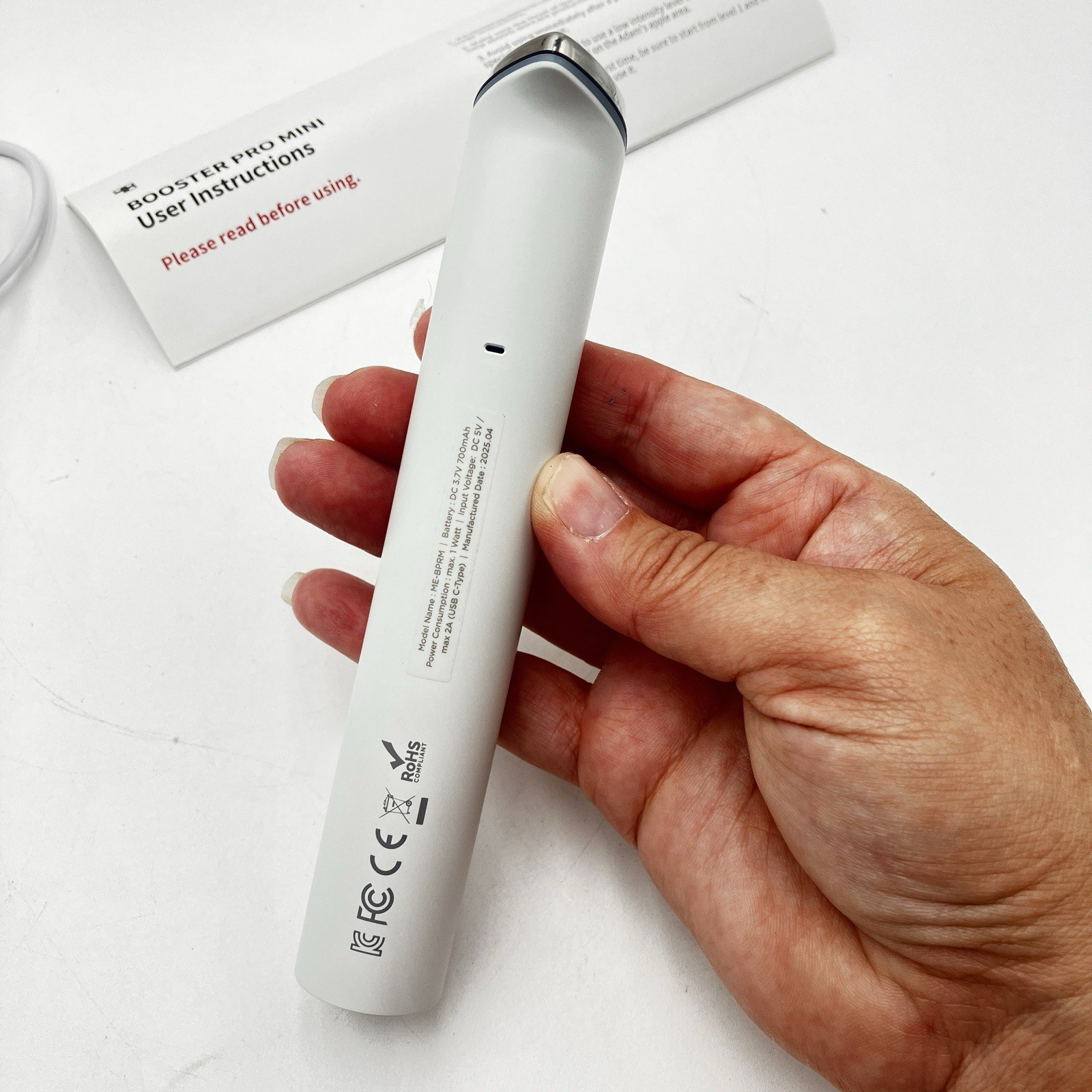 Medicube AGE-R Booster Pro Mini White Facial Skin Care Device Tested Open Box