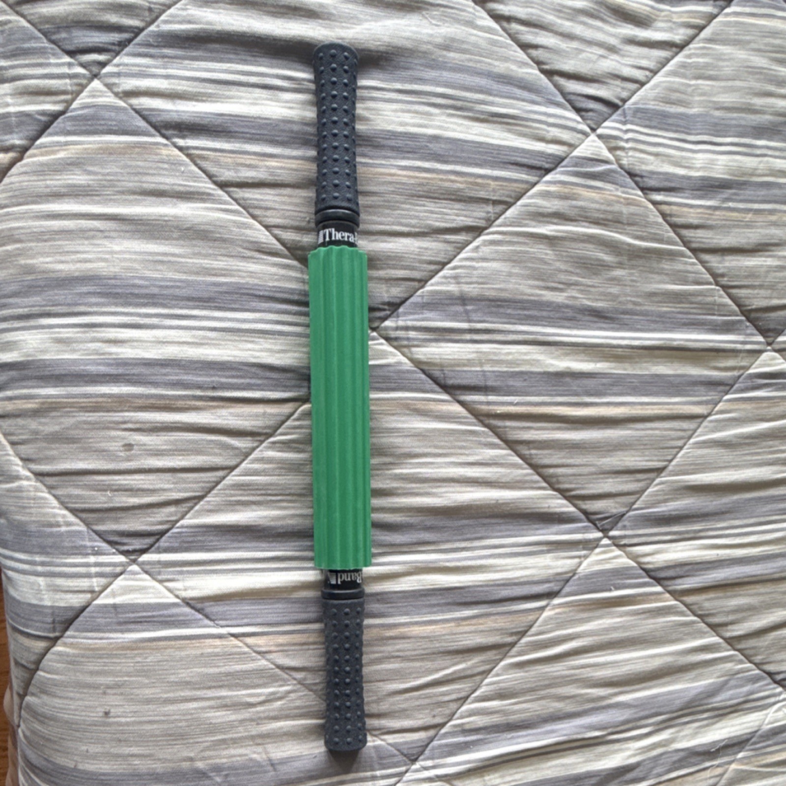 TheraBand Body Massage Roller Stick Green & Black for Legs, Back, Arms