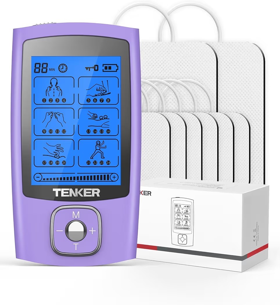 TENS Unit Muscle Massager 24 Modes EMS Machine for Pain Relief Complete W Pads