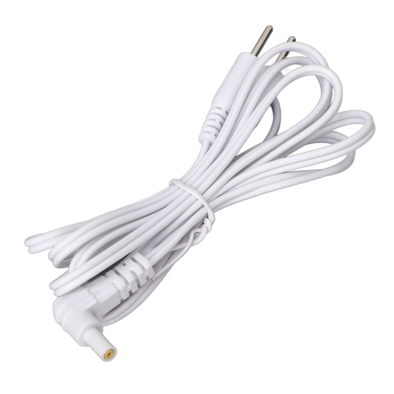 White 5pcs Replacement Electrode Wires 2.35mm 2 Pin Connector Electrodes WT