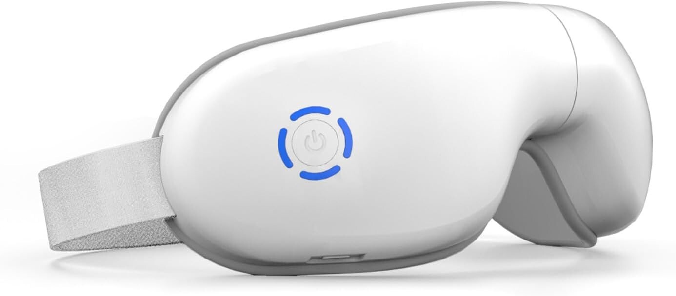 Masajeador de ojos con calor, antifaz térmico con música Bluetooth, masajea los