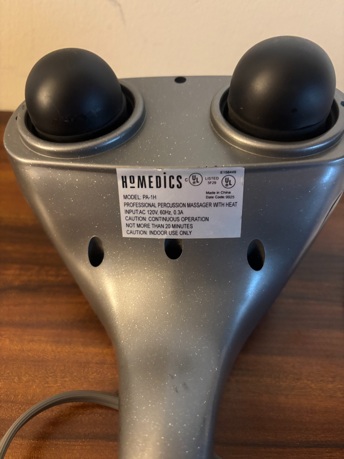 Homedics PA-1H Professional Percussion Massager With Heat Tested Working