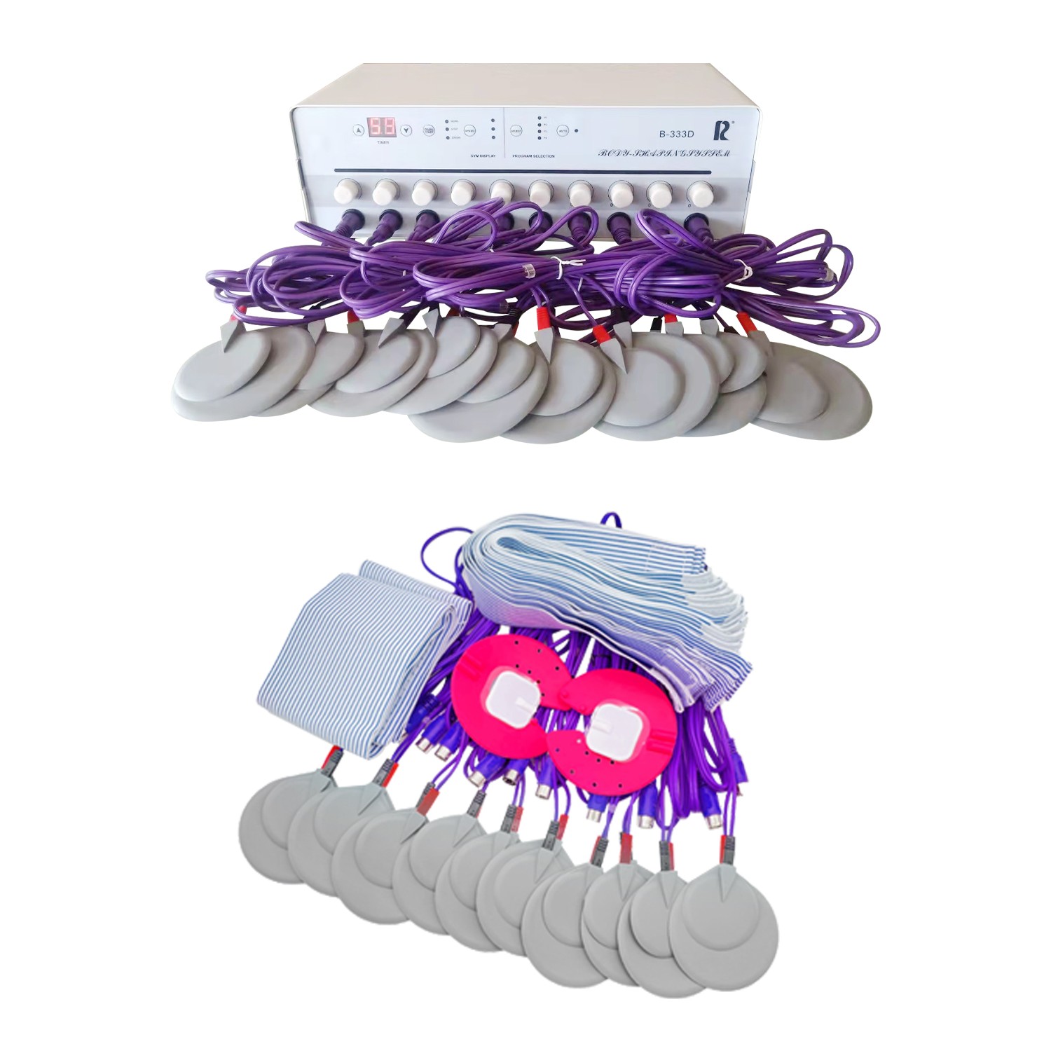 Microcurrent Electric Muscle Fitness Massager Body Sculpt Simulation Tone Device