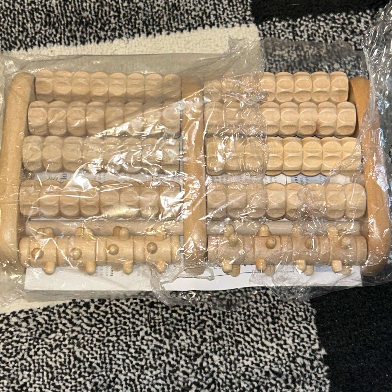 wooden foot massage roller