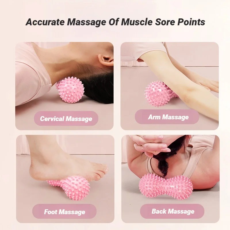 Pedimend Spiky Massage Peanut Shape Massage Roller for Muscle Relaxation